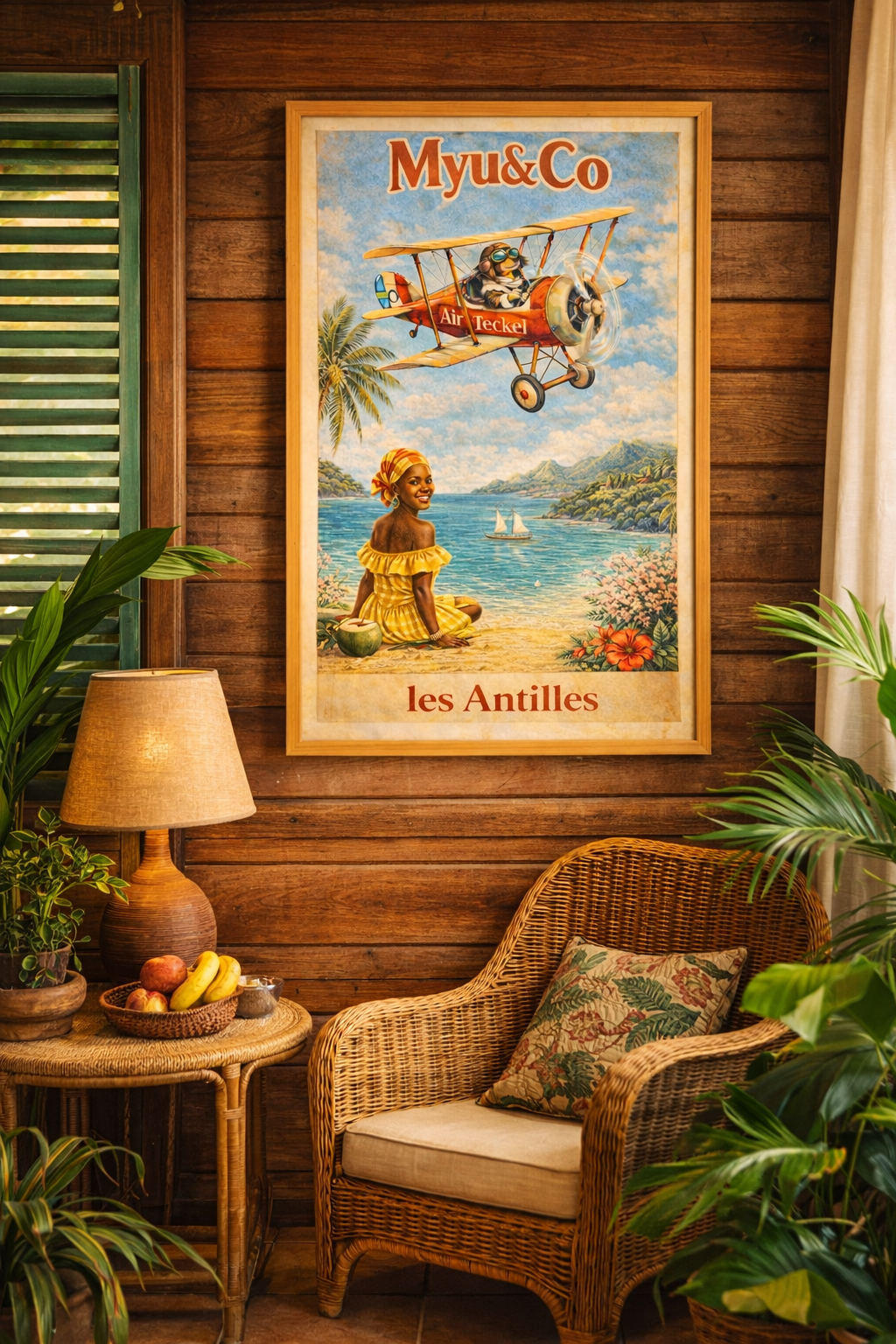 Affiche travel Les Antilles