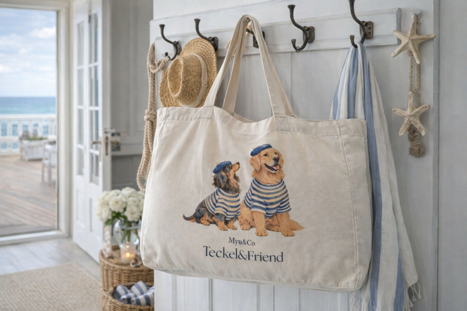 Grand sac shopping Teckel&friend