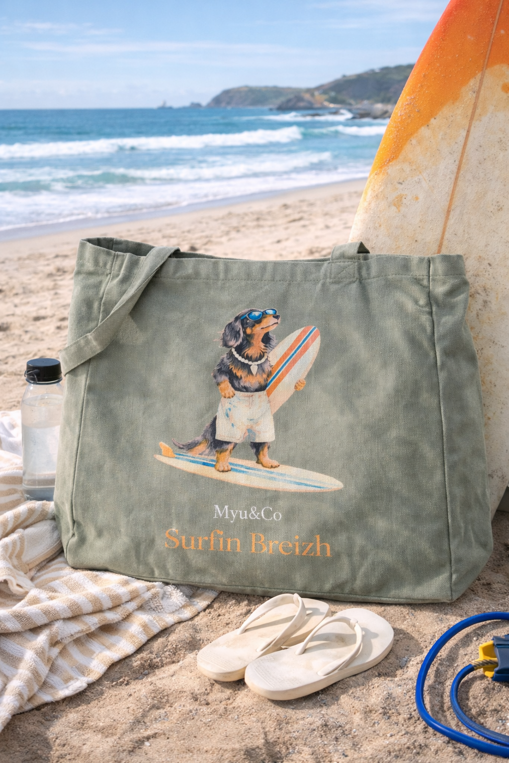 Grand sac shopping Surfin' Breizh