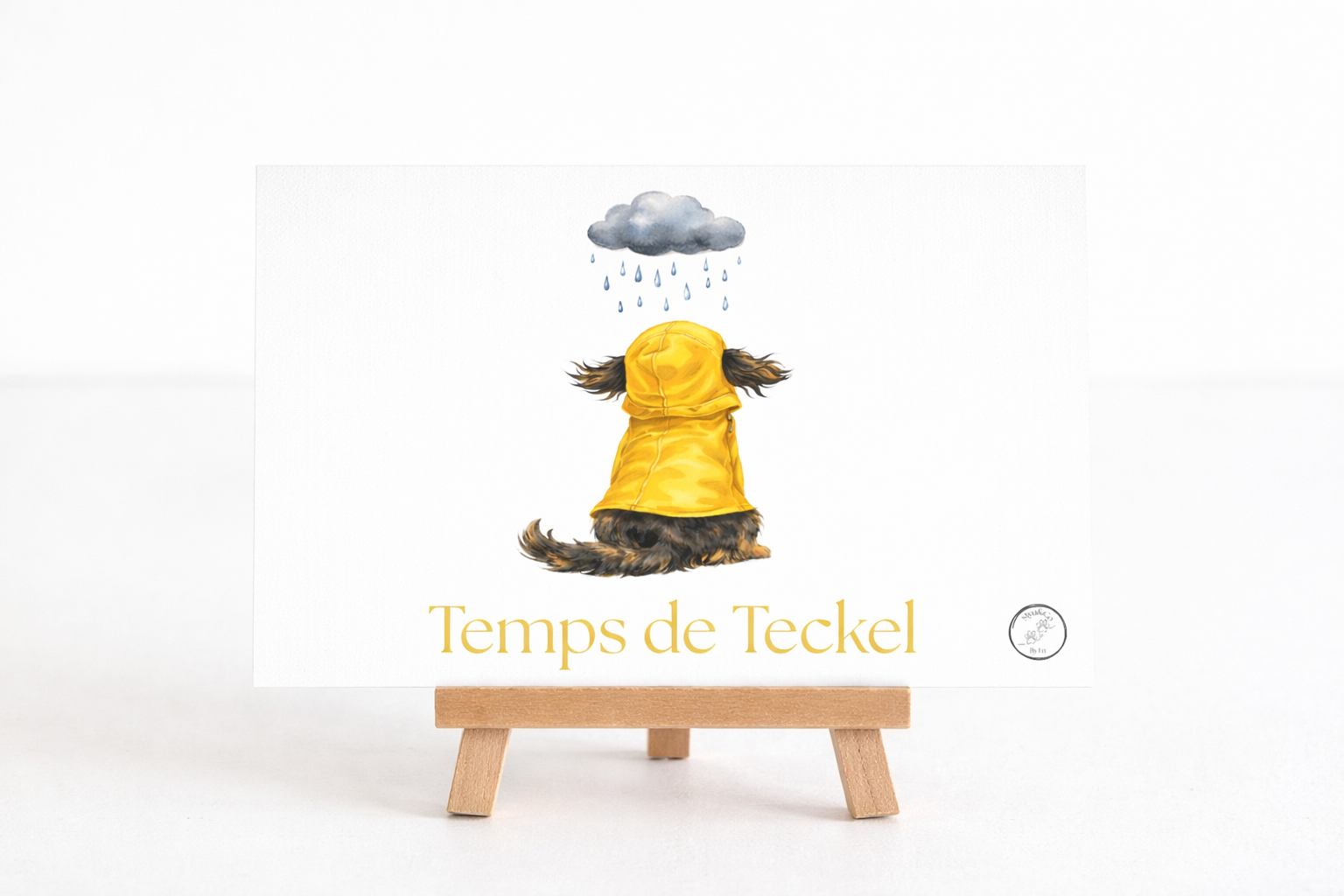 Carte rétro temps de teckel