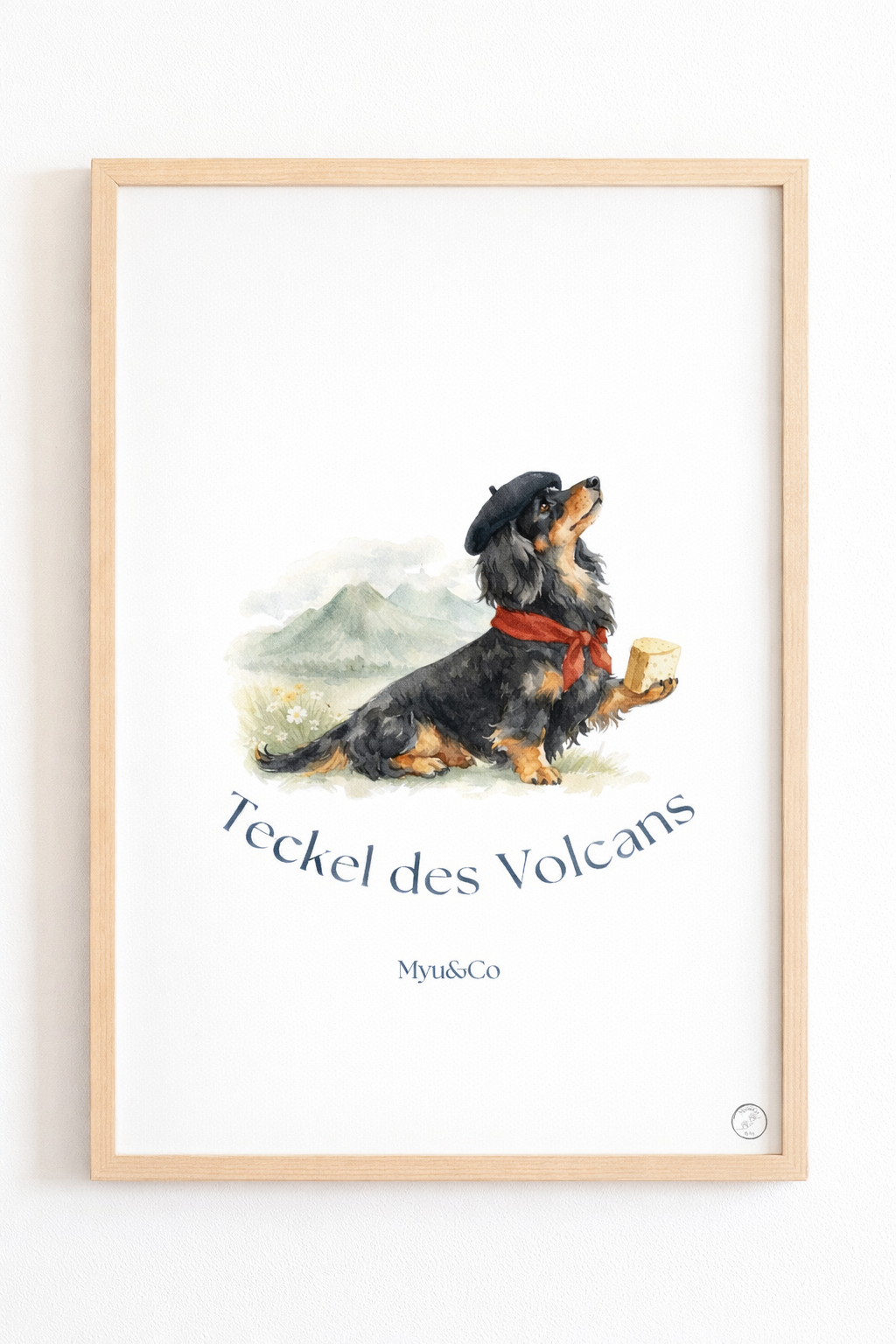 Affiche Teckel des volcans