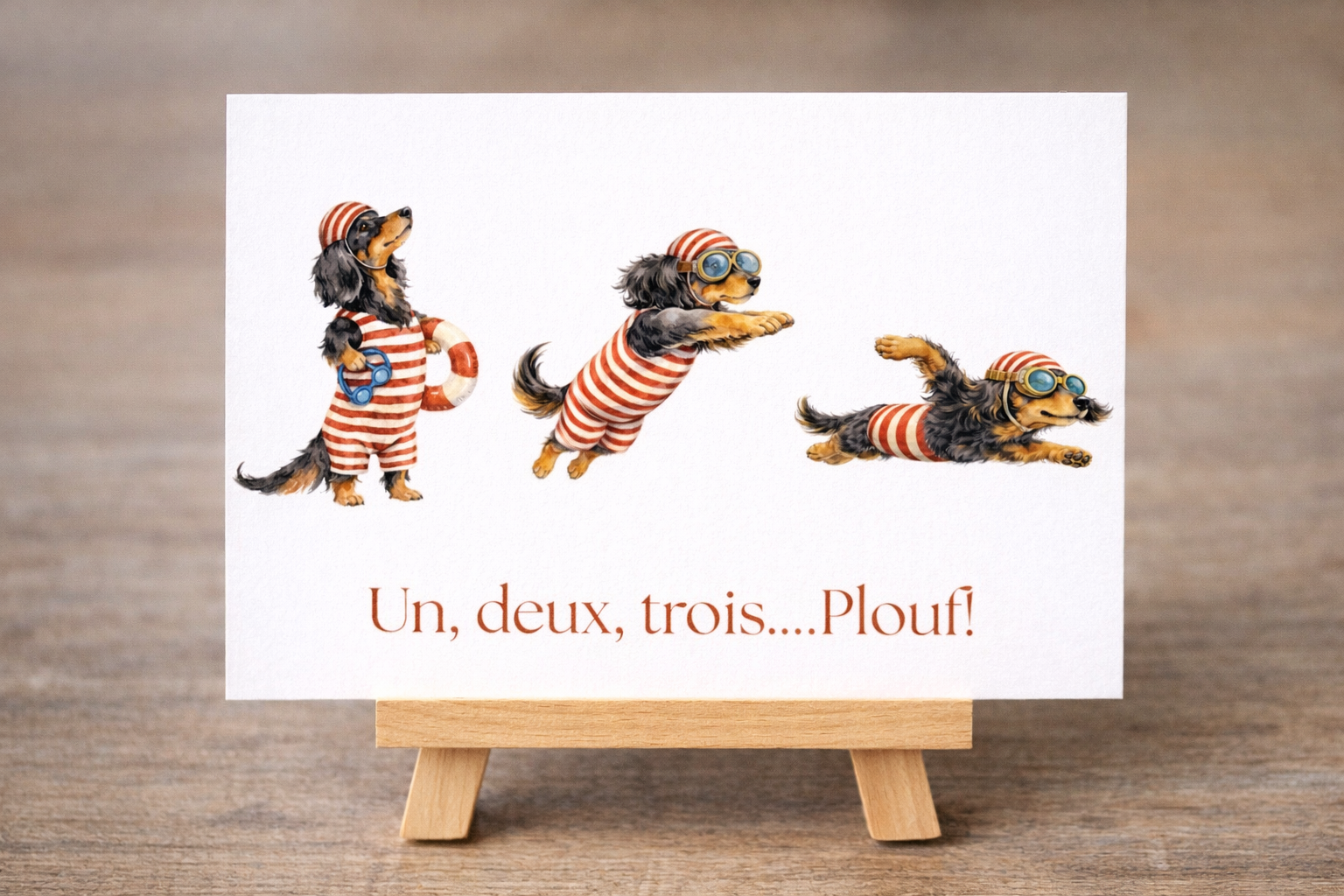 un, deux, trois, Plouf