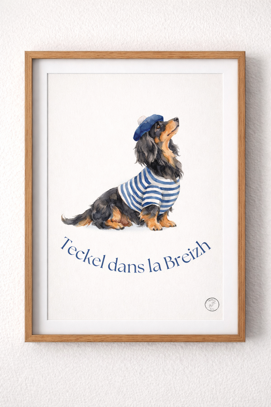 Affiche teckel dans la Breizh