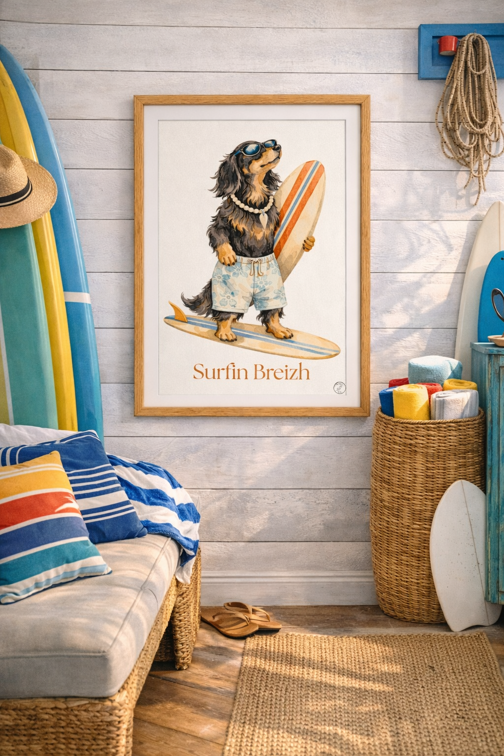 Affiche surfin breizh