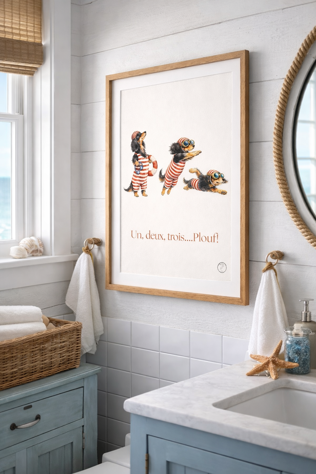 Affiche 1,2,3... Plouf