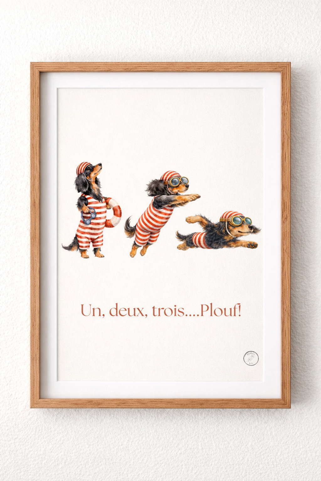 Affiche 1,2,3... Plouf