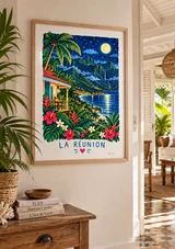 Affiche La Réunion — illustration By Ln mise en scène