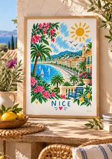 Affiche Nice — illustration By Ln mise en scène