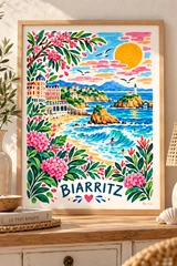 Affiche Biarritz — illustration By Ln mise en scène
