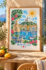 Affiche Marseille — illustration By Ln mise en scène