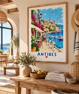 Affiche Antibes et ses remparts — affiche Myu&Co mise en scène