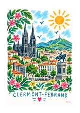 Affiche Clermont Ferrand et le puy de Dôme